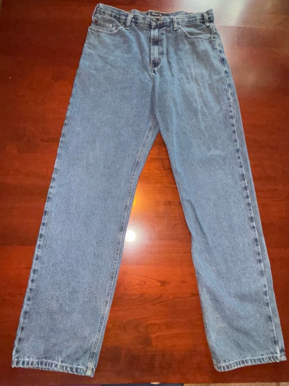 Relaxed Fit Men's Denim Jeans in Medium Blue by Real Ranch 34x34
